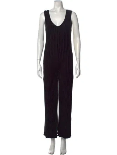 Pre-owned Simon Miller V-neck Jumpsuit In Black
