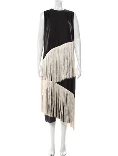 Pre-owned Simon Miller V-neck Mini Dress In Black