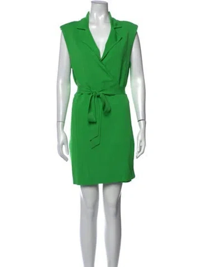 Pre-owned Simon Miller V-neck Mini Dress In Green
