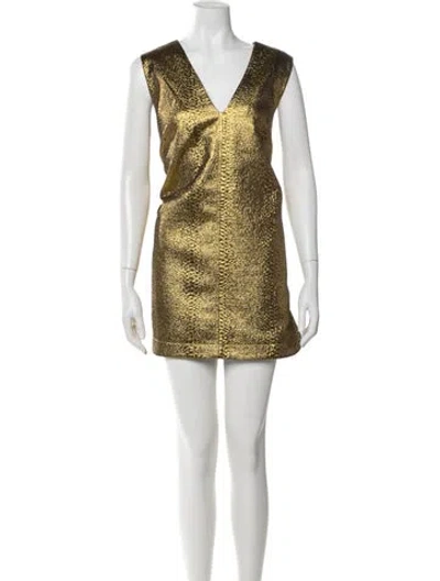 Pre-owned Simon Miller V-neck Mini Dress In Multi