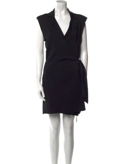 Pre-owned Simon Miller V-neck Mini Dress W/ Tags In Black