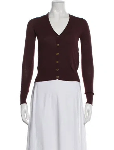 Pre-owned Simon Miller V-neck Sweater In Burgundy