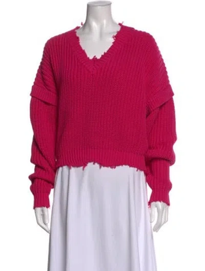 Pre-owned Simon Miller V-neck Sweater In Pink