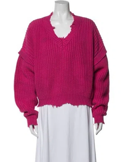 Pre-owned Simon Miller V-neck Sweater In Pink