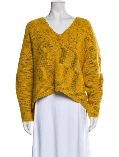 Pre-owned Simon Miller V-neck Sweater In Yellow