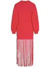 Simon Miller Wallis Knit Fringe Dress In Rot