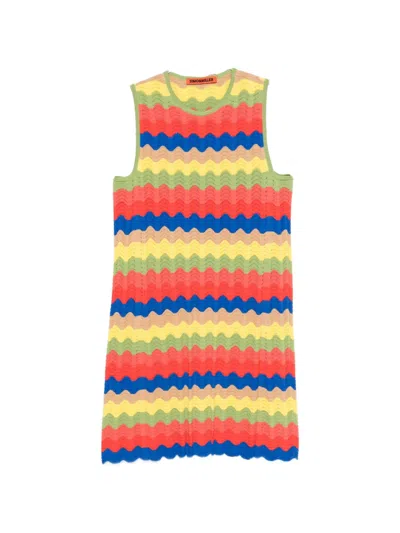 Simon Miller Wave Mini Dress In Red