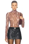 Simon Miller Wendel Mesh Top In Snake Print