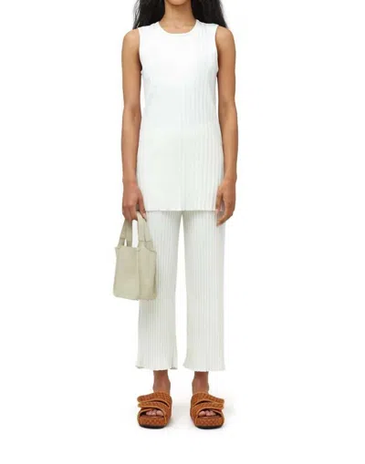 Simon Miller Wide Crop Rib Adler Pant In Macadamia In White