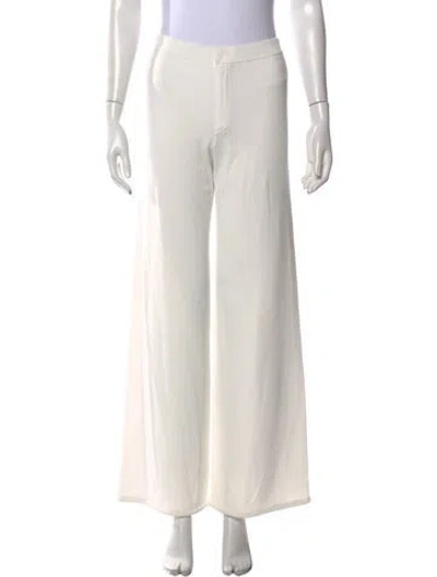 Pre-owned Simon Miller Wide Leg Pants In White