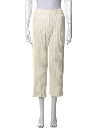 Pre-owned Simon Miller Wide Leg Pants In White