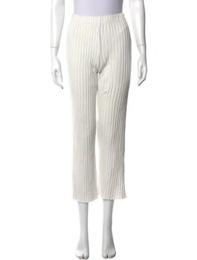 Pre-owned Simon Miller Wide Leg Pants In White