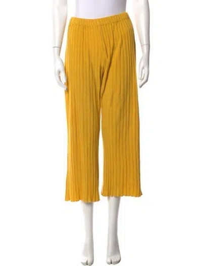 Pre-owned Simon Miller Wide Leg Pants In Yellow
