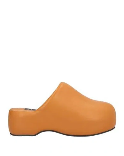 Simon Miller Woman Mules & Clogs Tan Size 6 Leather In Orange