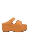 Simon Miller Woman Sandals Camel Size 9 Polyurethane, Polyester In Beige