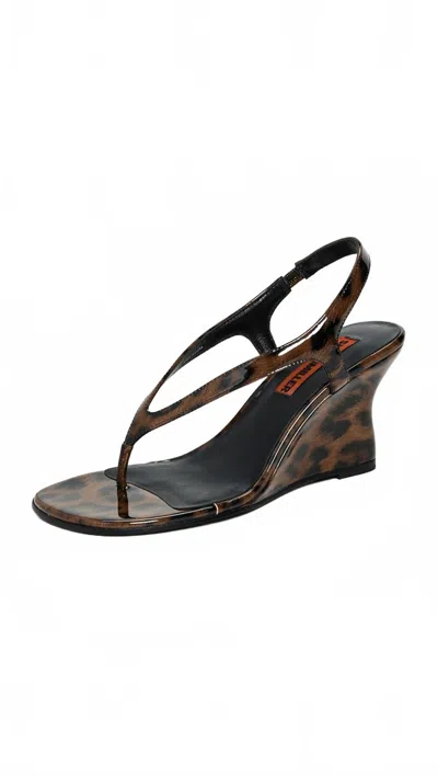 Simon Miller Women's Beep Thong Wedge Sandals In Leopard In Multi