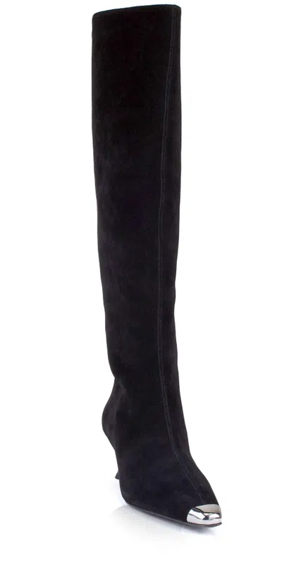 Simon Miller Women's Kuki Suede Tall Boot In Black