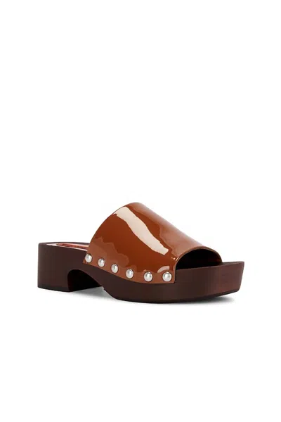 SIMON MILLER WOMEN'S RIO WOOD PLATFORM SANDAL IN CARAMEL