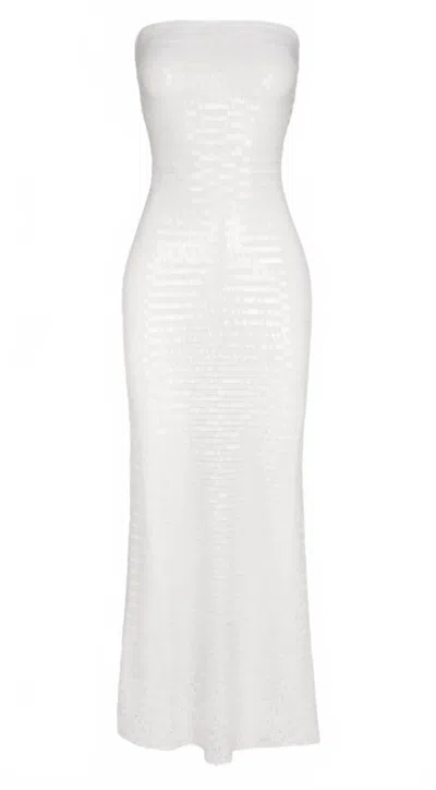 Simon Miller Sculpty Sequin-embellished Maxi Dress In White