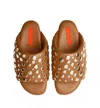 Simon Miller Women's Studded Bubble Slide Slipper In Chestnut In Brown