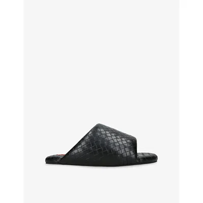 SIMON MILLER WOMENS SIMON MILLER WOVEN LEATHER SLIDERS