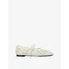 Simon Miller Womens Cream Knotted Riad Woven Ballet Flats Eur 39 / 6 Uk In White