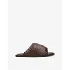Simon Miller Woven-design Bubble Slides In Brown