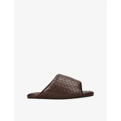 SIMON MILLER WOMENS SIMON MILLER WOVEN LEATHER SLIDERS