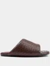 Simon Miller Woven-design Bubble Slides In Brown