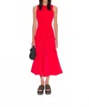 Simon Miller Yanez Poplin Combo Dress In Red In Red