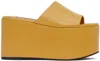 Simon Miller Yellow Blackout Platform Sandals In Butter