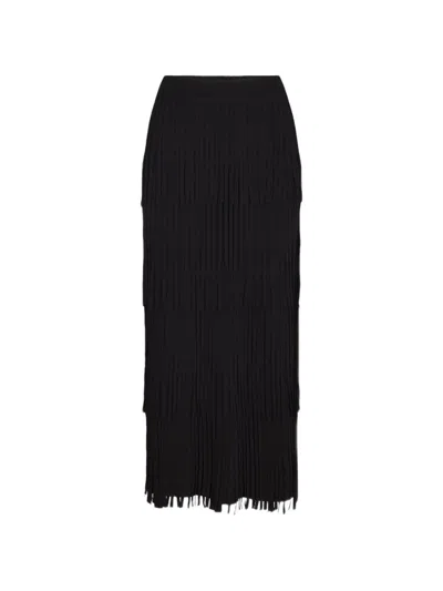 Simon Miller Za Za Fringe Midi Skirt In Black