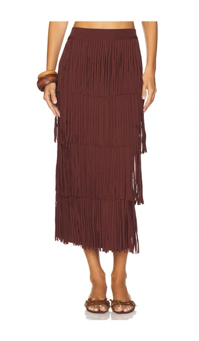 Simon Miller Za Za Knit Fringe Skirt In Multi