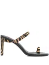 Simon Miller Zebra-pattern Sandals In Black