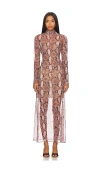 Simon Miller Zesty Mesh Dress In Snake Print In Snake Print