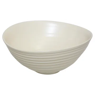 Pre-owned Simon Moore Hand-crafted Ceramic Bowl, White, Organic Modern, 1980