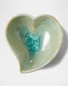 Simon Pearce Crystalline Twist Heart Bowl In Jade