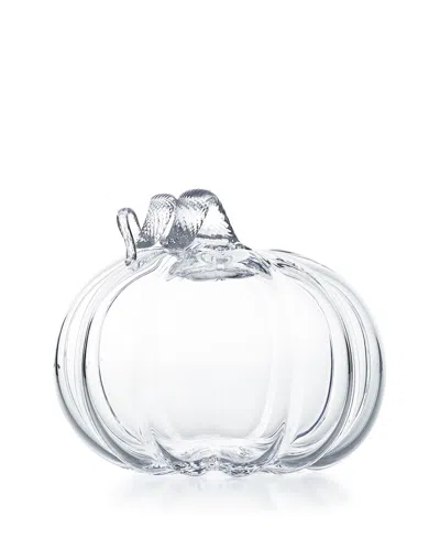Simon Pearce Large Glass Pumpkin With Twisted Stem