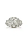 Simon Teakle Art Deco Platinum Diamond Ring In White