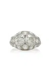 Simon Teakle Art Deco Platinum Diamond Ring In White