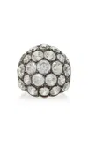 Simon Teakle Boivin Silver Zircon Ring In White