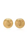 Simon Teakle Buccellati 18k Yellow Gold Gold Button Earrings