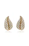 Simon Teakle Van Cleef & Arpels 18k Yellow Gold Diamond Leaf Earrings