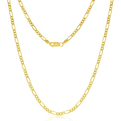 Simona 14k Gold Figaro Chain Necklace