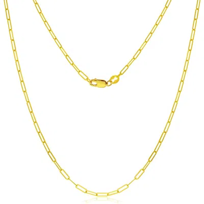 Simona 14k Gold Paperclip Chain Necklace