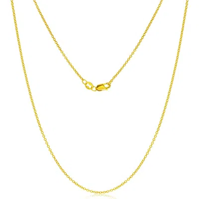 Simona 14k Gold Rolo Chain Necklace