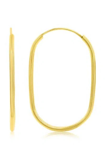 Simona 14k Yellow Gold Oval Hoop Earrings