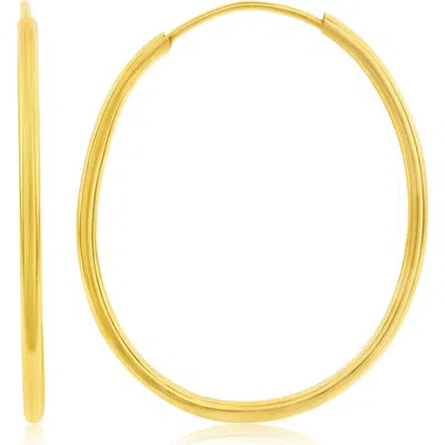 Simona 14k Yellow Gold Oval Hoop Earrings