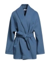 Simona-a Simona A Woman Coat Pastel Blue Size M Polyester, Elastane