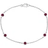 Simona Bezel Set Gemstone Bracelet In Ruby